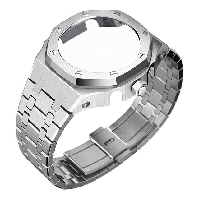 Silver stainless steel case